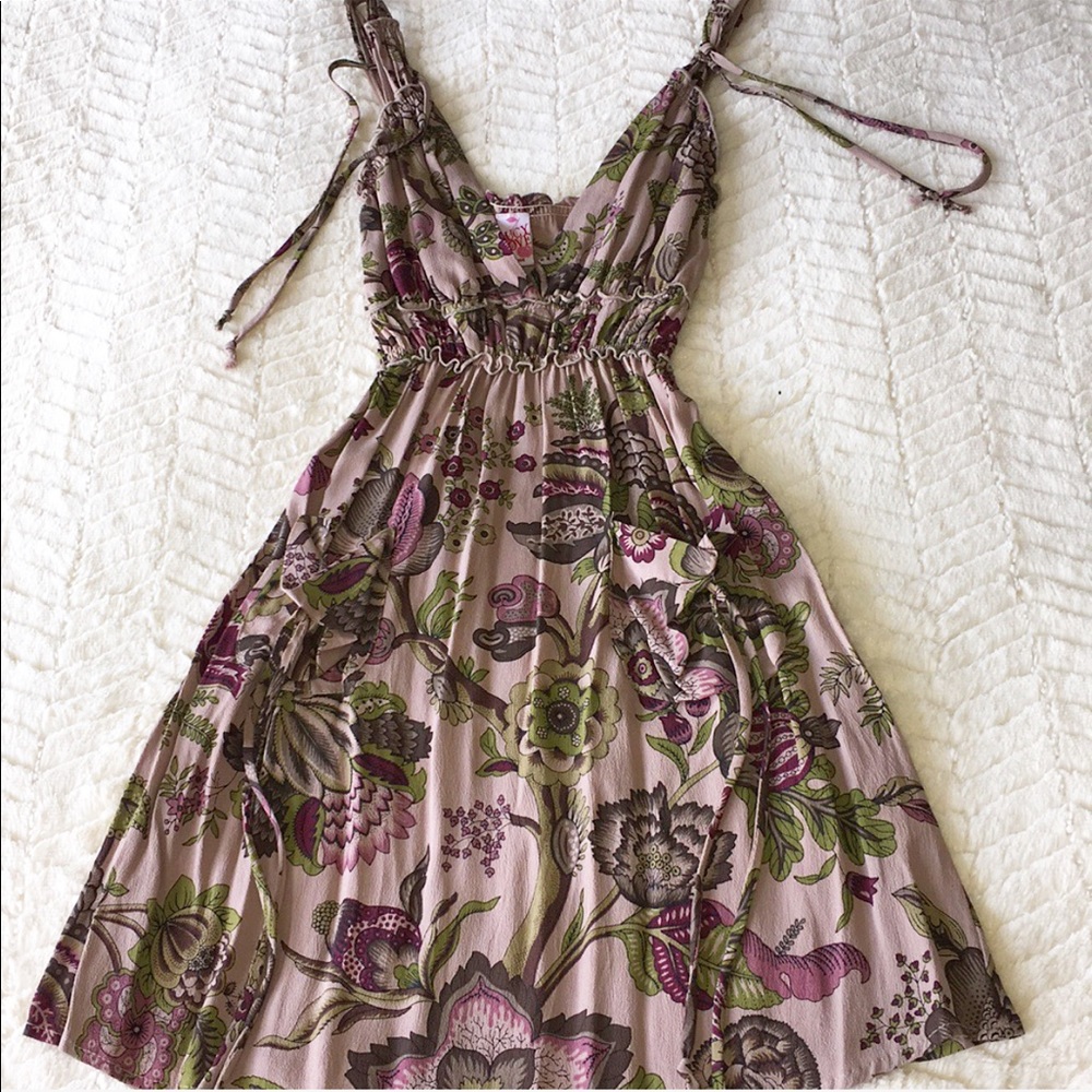 LUCY LOVE Large Swim Coverup Mini Dress Dusty Rose